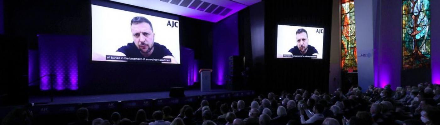На AJC Global Forum Володимир Зеленський закликав єврейський світ подвоїти допомогу Україні